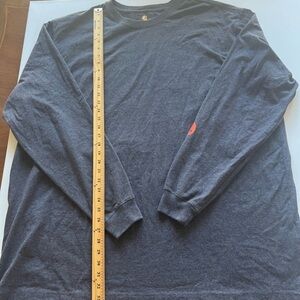 EUC Carhartt Shirt Mens 3XL Gray Heavyweight Long Sleeve Print Cotton Blend (B5)